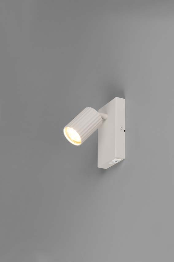 Applique murale - Gris - 9x15x14cm - Dimmable - GU10 - 1x10W