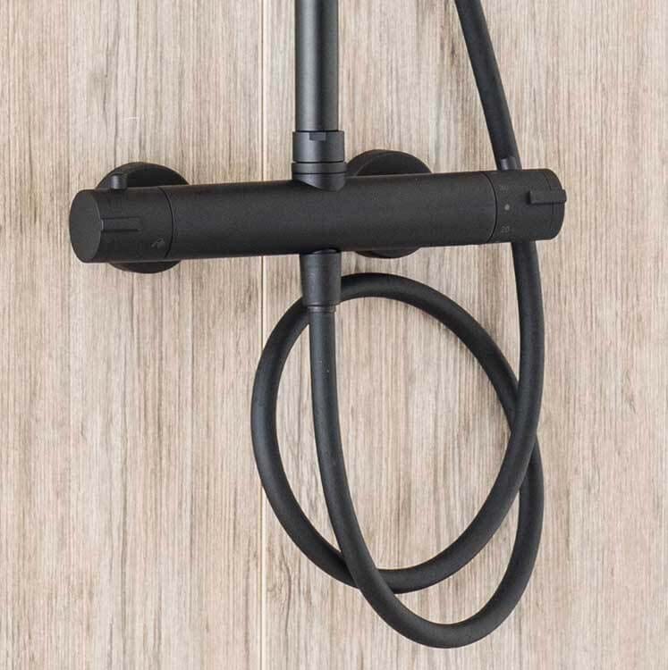 Colonne de douche Stallion thermostatique noir