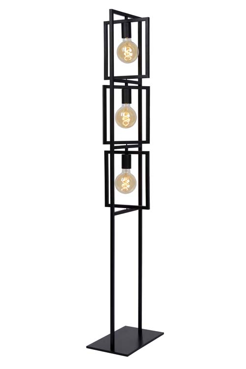 Lampadaire - 3xE27 - Noir