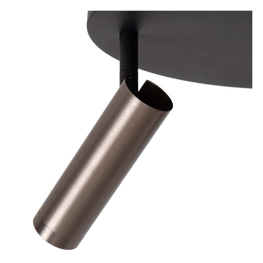 Lucide GRADO - Plafondspot - Ø 25 cm - 3xGU10 (MR11) - Grijs ijzer