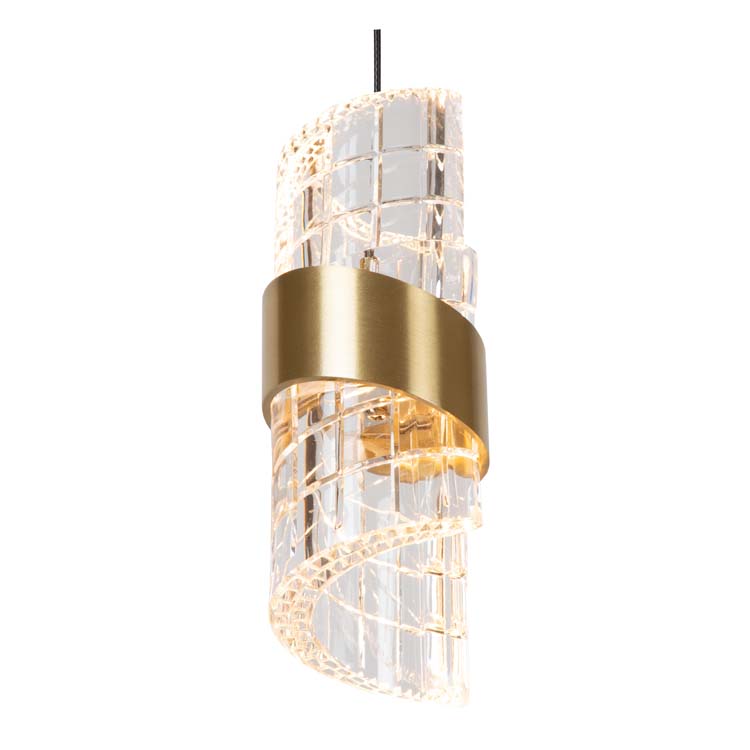 Hanglamp - goud/messing - Ø25cm - LED - 3x8W - 2700K