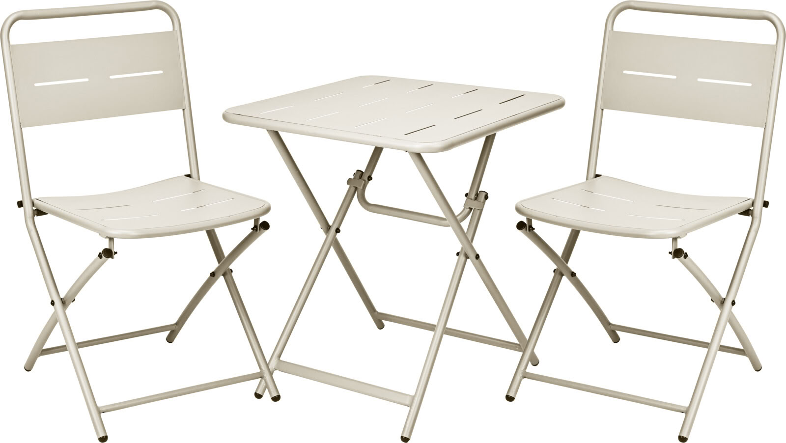 Bistro-set Oslo staal beige 3-delig