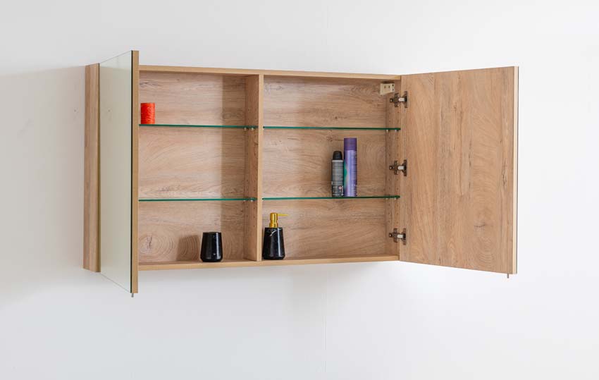 Armoire à glace Tibo/Tony chêne méditerranéen 90x70cm