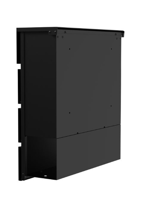 Boîte aux lettres Malika noire avec porte-journaux