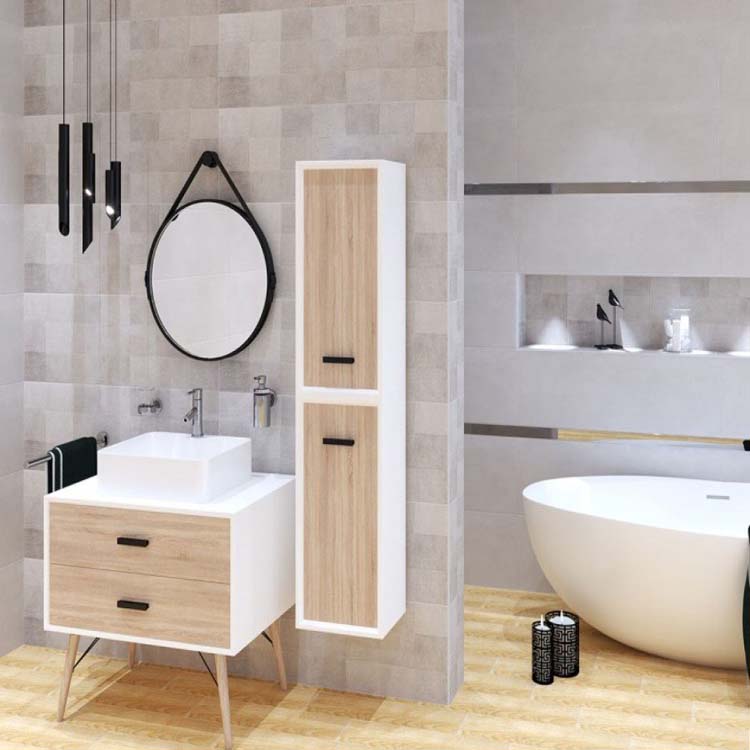 Wandtegel Oyster White Relieve 33,3x100cm