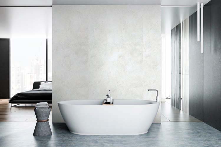 Dumawall XXL wandpaneel PVC 120x260cm cloudy white