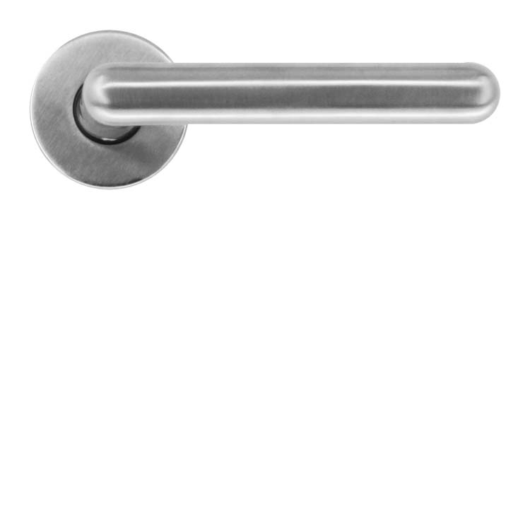 Poignée de porte pro vicenza look inox sans rosace