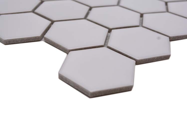 Mosaïque Hexagon blanc mat 32,5x28,1cm
