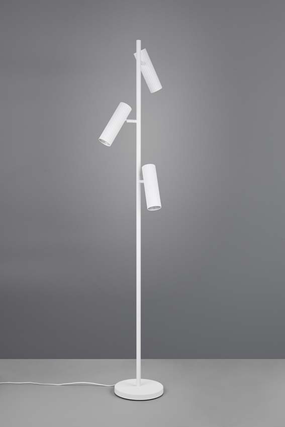 Lampadaire - Blanc - H150cm - Dimmable - GU10 - 3x10W