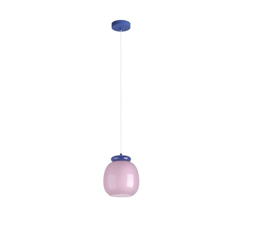 Suspension - rose/bleu - Ø23x110cm - dimmable - E27 - 1x40W
