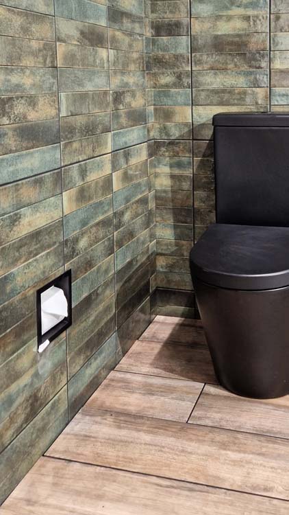 Wandtegel Cueva rechthoek donkergroen 30x60cm