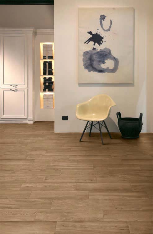 Carrelage Cozumel brun 15 x 60 cm