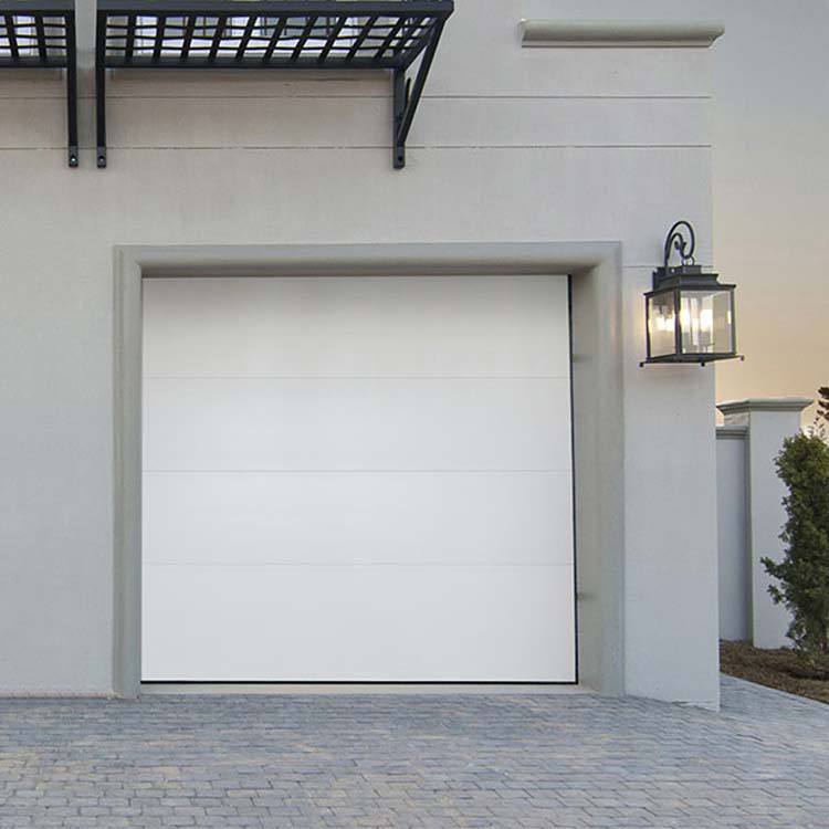 Porte sectionnelle Dora blanche avec ressort de traction L2375xH2125mm
