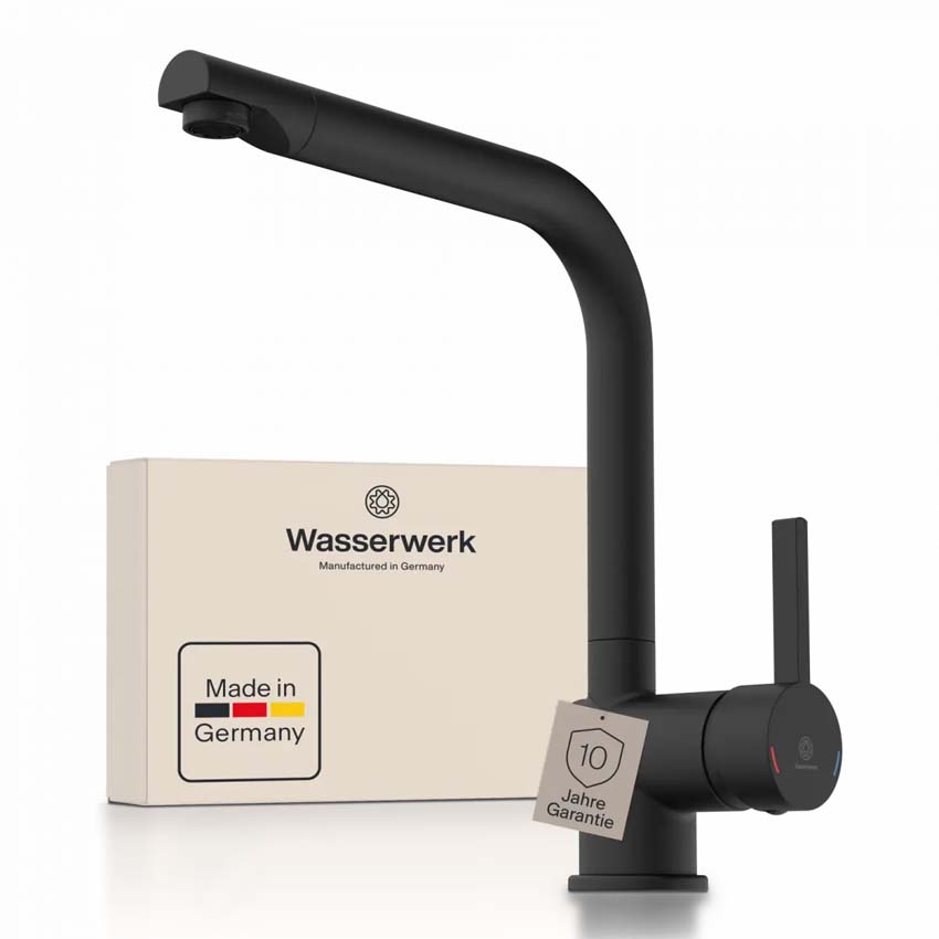 Robinet de cuisine Wasserwerk WK 4 noir mat