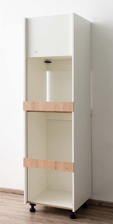 Armoire de cuisine Plenti armoire colonne pour four et réfrigérateur blanc 60x208cm