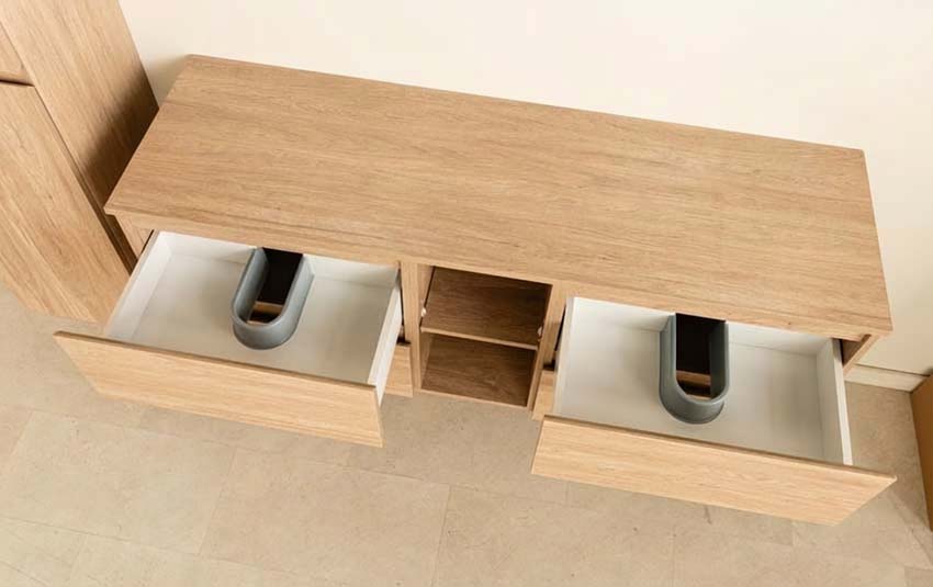 Meuble de salle de bain Bella chêne 150cm