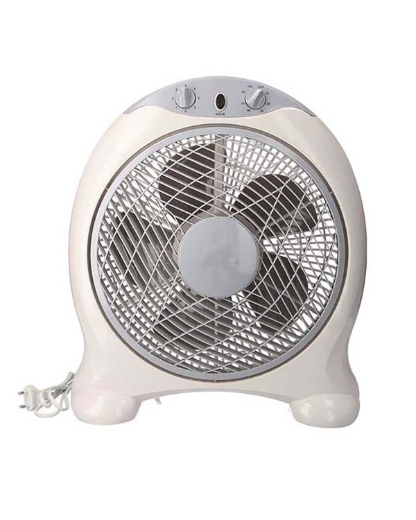 Ventilateur de table à 3 vitesses avec minuterie blanc/gris 45 W