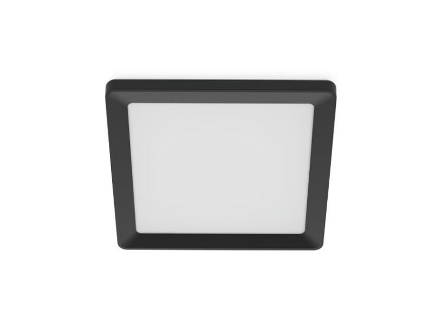 Plafondlamp - zwart - 29,5x29,5x3,7cm - dimbaar - LED - 1x13W - 2200-6500K - afstandsbediening