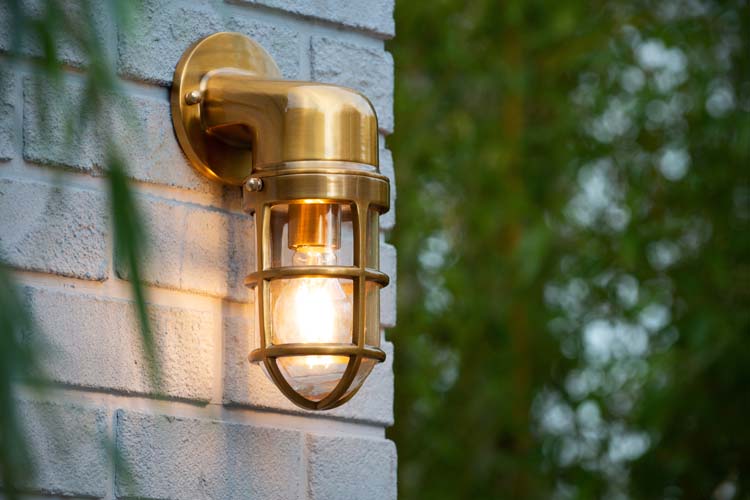 DUDLEY Buiten Wandlamp Down IP44 E27/60W Mat goud