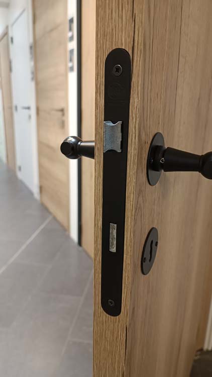 Porte intérieure complète Realwood Oak 201,5x73cm tubulaire réversible + châssis 20cm