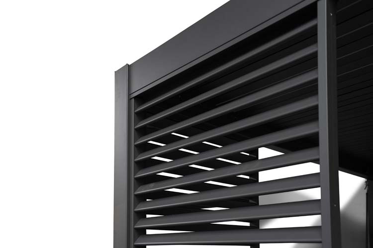 Panneau d'ambiance lamelles pour pergola anthracite 0,93x2,38m manuel