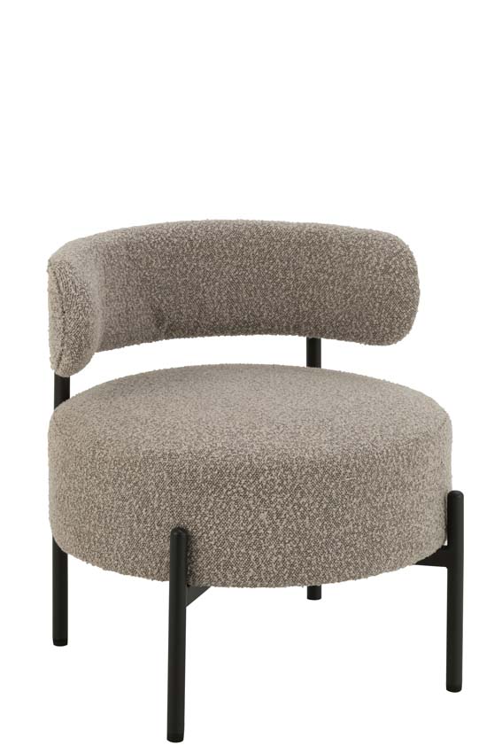 Fauteuil lounge Boucle gris