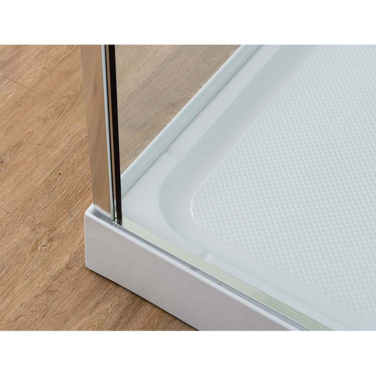 Douchecabine Anik rechts chroom/wit draaideur 90x90x205cm