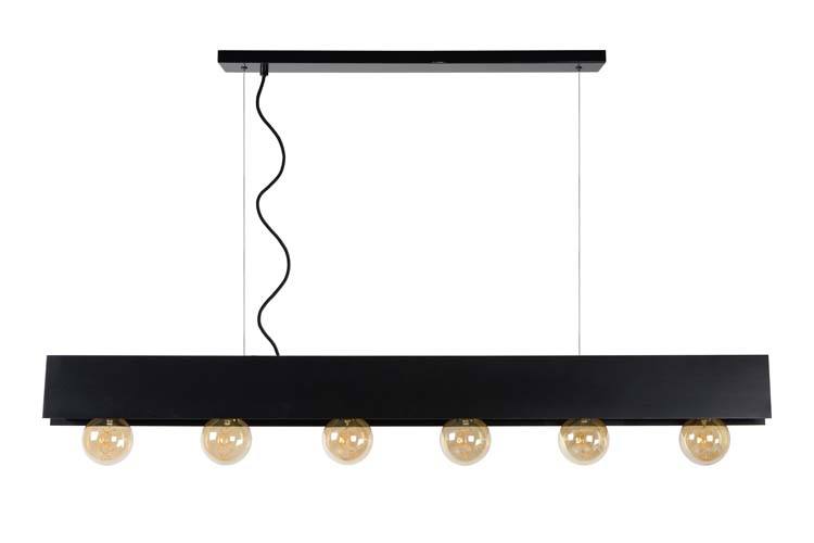 Suspension - 6xE27 - 60W - Noir