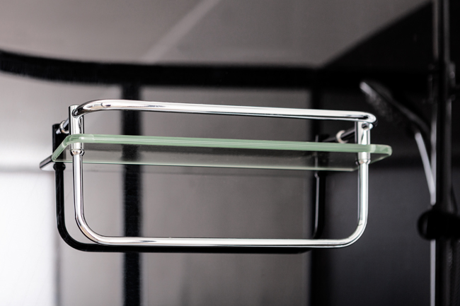 Douchecabine Adam zwart schuifdeuren 100x100x215cm incl. doucheset Sara chroom