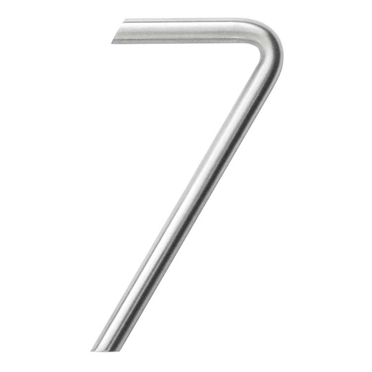 Numéro de maison rond 7 inox plus
