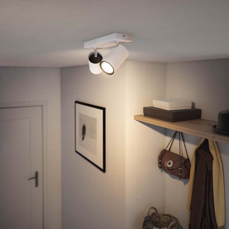 Spot en applique Blanc 2x5,5W