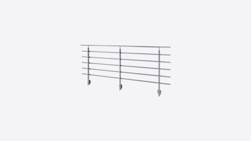Kit borstwering Talaka titanium 250cm laterale bevestiging