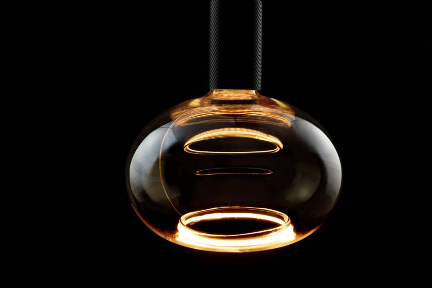 Lampe LED - E27 - Doré - 19x20 cm - Dimmable - 4,5W - 300lm - 2200K