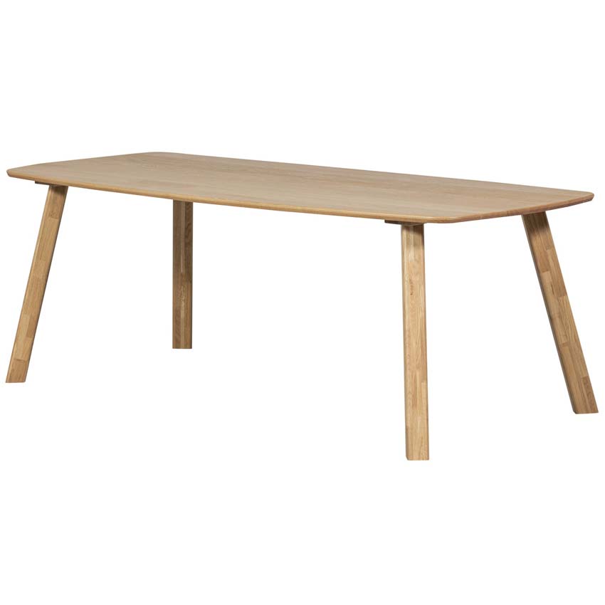 Table Taylor en chêne rectangulaire couleur bois 180x100cm