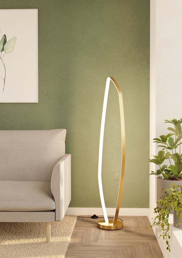 Lampadaire - Or - H150cm - LED - 1x25W - 3000K