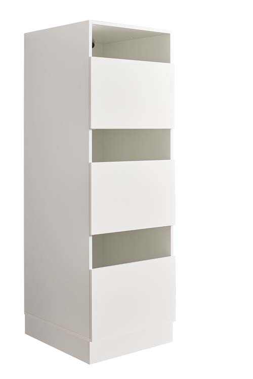 Meuble pour buanderie Decowash avec 3 compartiments blanc 50x67,5x162cm