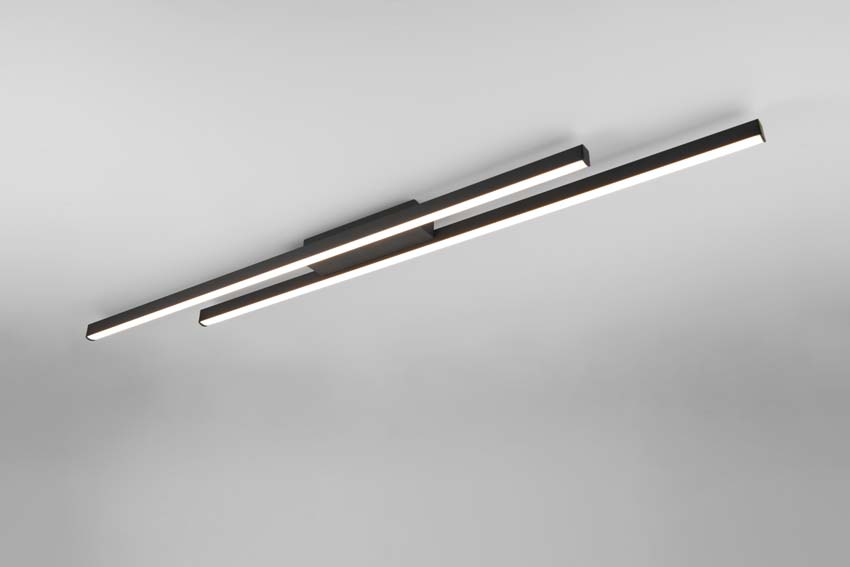 Plafonnier - Noir - 110x8x5cm - LED - 1x22W - 3000K