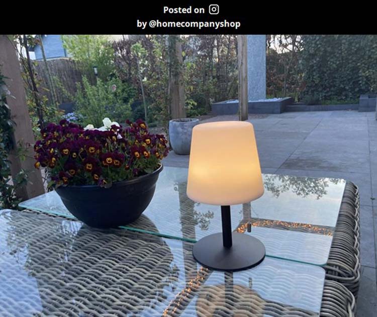 Lampe de table extérieure - anthracite - Ø15,5cm - dimmable - LED - 1,8W - 3000K - IP54 - RGB