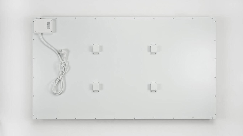 Panneau infrarouge Esmee simple 123x68cm blanc 800 Watt élément chauffant carbone + digital
