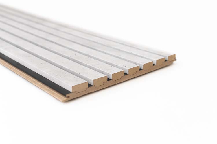 Staal wandpaneel Line up zwart/beton
