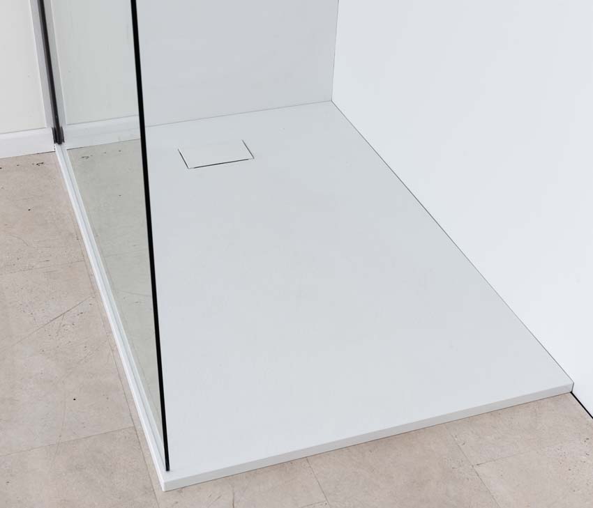 Paroi de douche Milo Slate 91,4 x 243,8 cm blanc mat