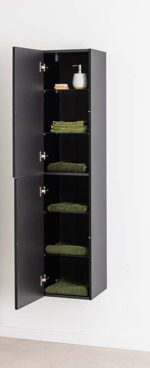 Armoire colonne Sunday noir montage murale 160x35x35cm Armoire colonne Sunday noir montage murale 160x35x35cm