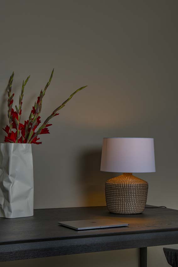 Lucide Premium Ambala - Lampe de table - Ø 45 cm - E27 - 1x40W - Naturel Lucide Premium Ambala - Lampe de table - Ø 45 cm - E27 - 1x40W - Naturel