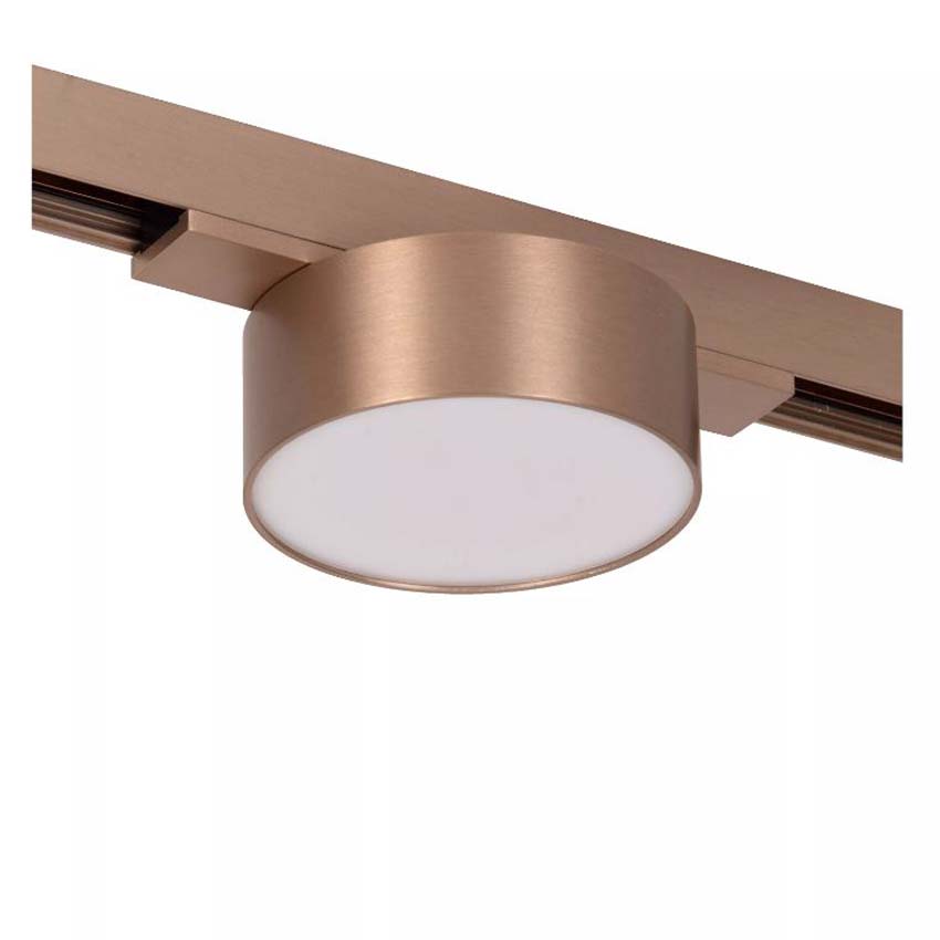 Lucide Premium Linial Fixt Railspot - Système de rails monophasé / Éclairage rail intelligent - 48V - 1xLED Dimmable - Champagne