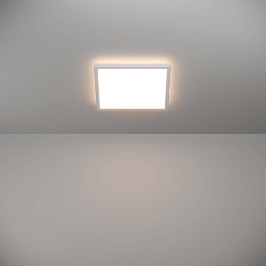 Plafonnier - Blanc - 29x29cm - Dimmable - LED - 1x14W - 2700-6500K - télécommande