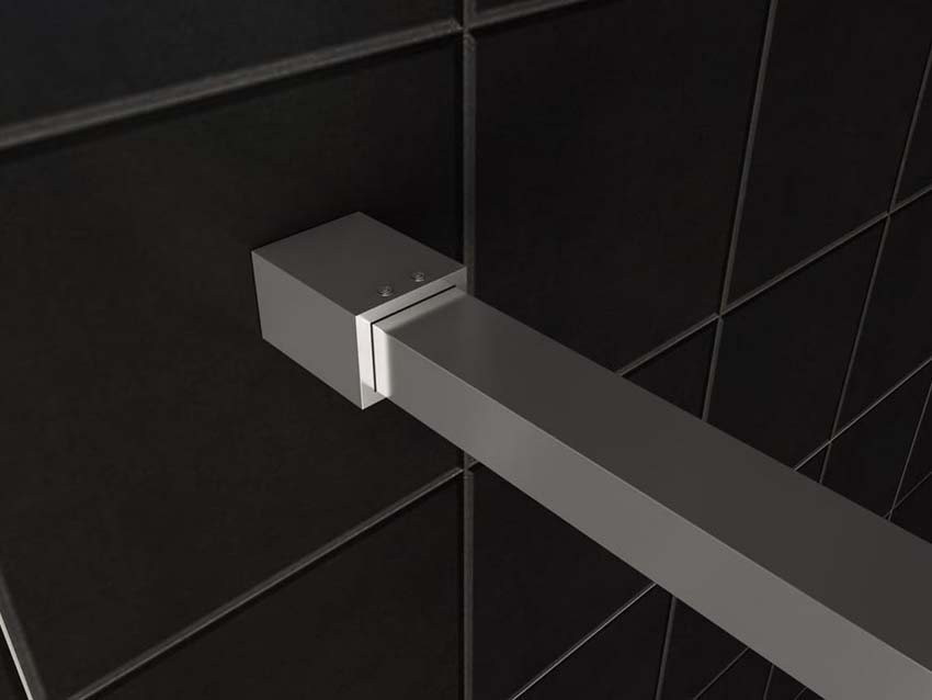 Profielset + verstevigingsstang Khloe chroom 200x120cm