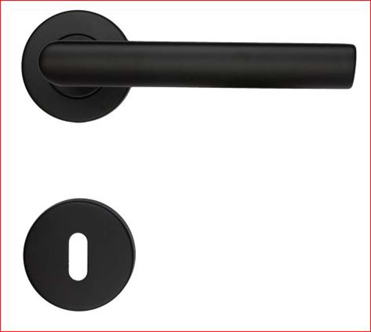 Poignée de porte pro Elba noir R+E