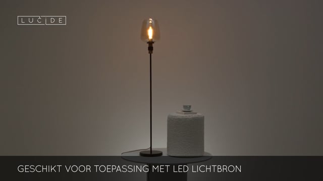 Lucide ILONA - Lampadaire - Ø 34 cm - 1xE27 - Ambre Lucide ILONA - Lampadaire - Ø 34 cm - 1xE27 - Ambre