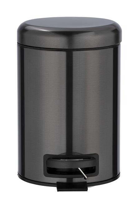 Afvalemmer Wenko Leman 3L inox/zwart