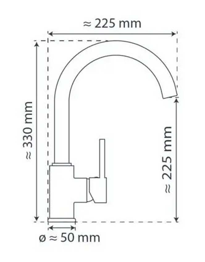 Keukenkraan lage druk Cassy chroom